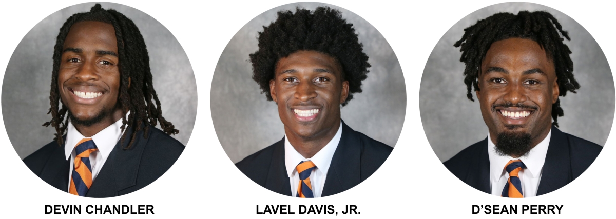 Devin Chandler, Lavel Davis Jr., and D'Sean Perry, (left to right) victims of the UVA 2022 shooting