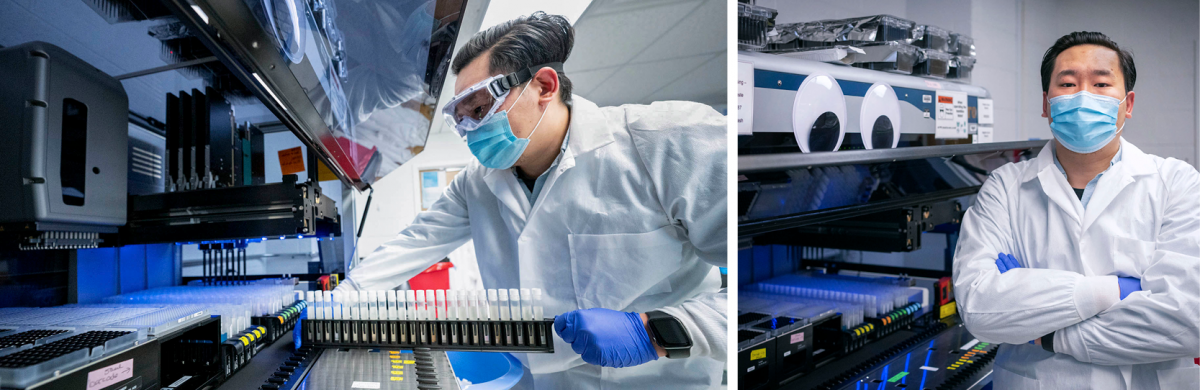 Pu (Bruce) Zhang working in SAFE lab