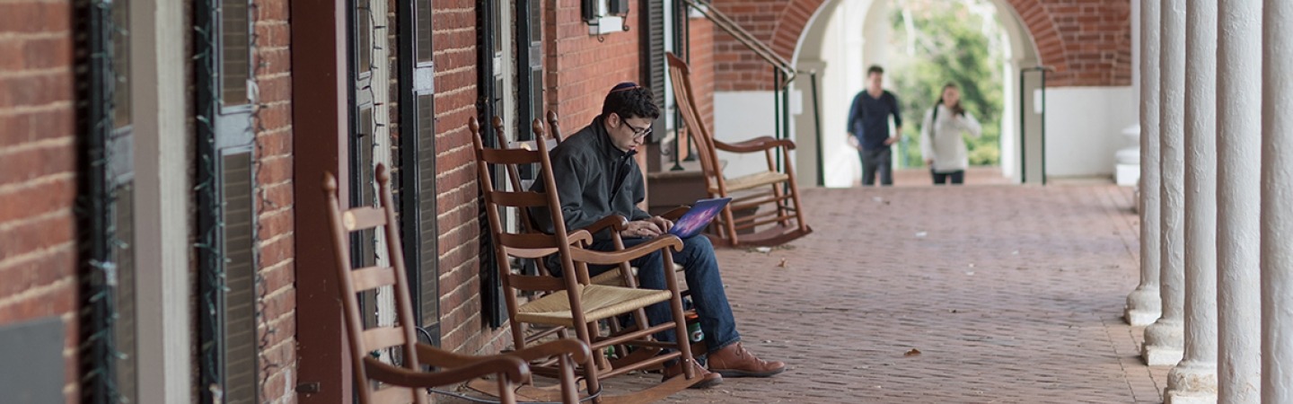 Student studying