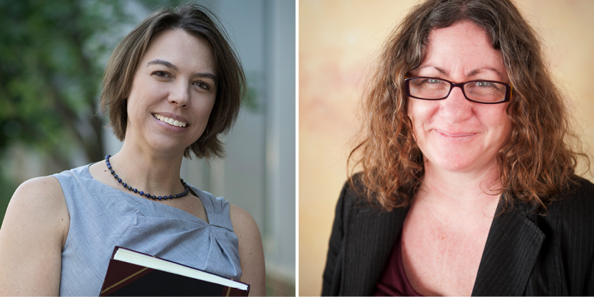 Chemistry professor Linda Columbus (left), and instructional designer Gail Hunger (right) collaborated to develop an innovative, active-learning approach to teaching chemistry that is dramatically increasing student success rates.