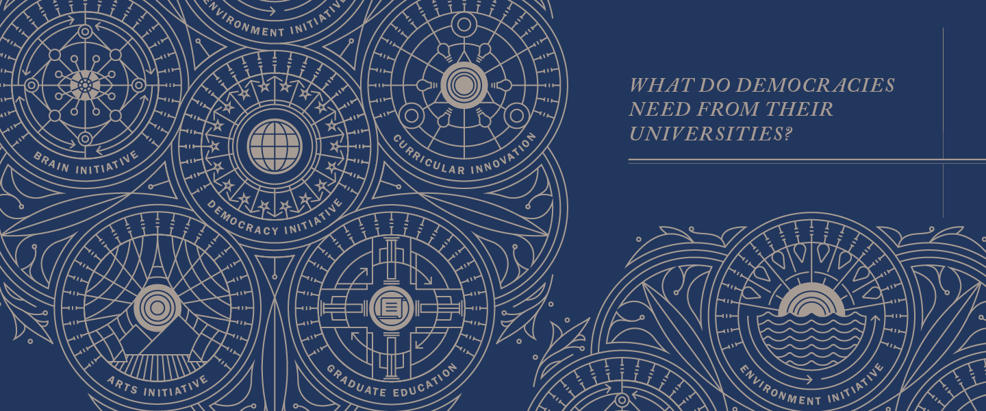 "What do democracies need from their universities?" Website Banner