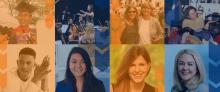 Past and present photos of UVA's College alumni